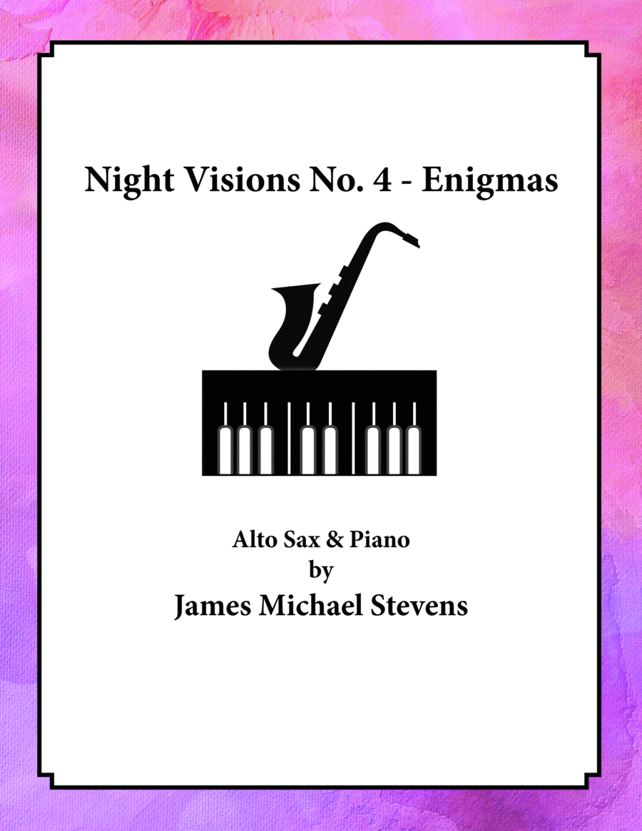 Night Visions No. 4 - Enigmas - Alto Sax & Piano image number null