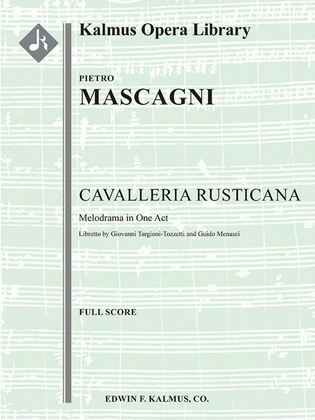 Cavalleria Rusticana(engraved, original edition)