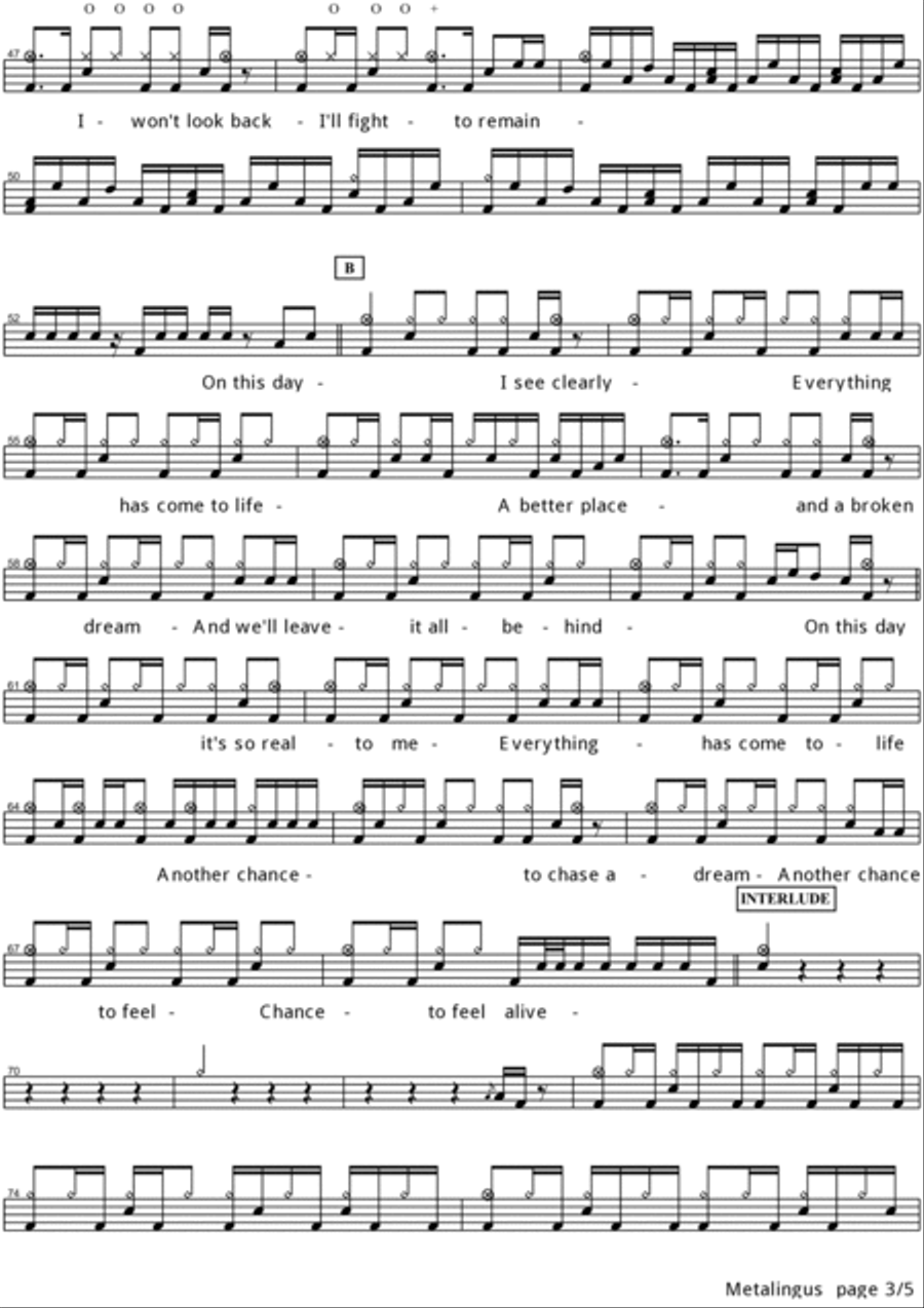 Metalingus Metalingus Drum Set scores gallery preview page 3