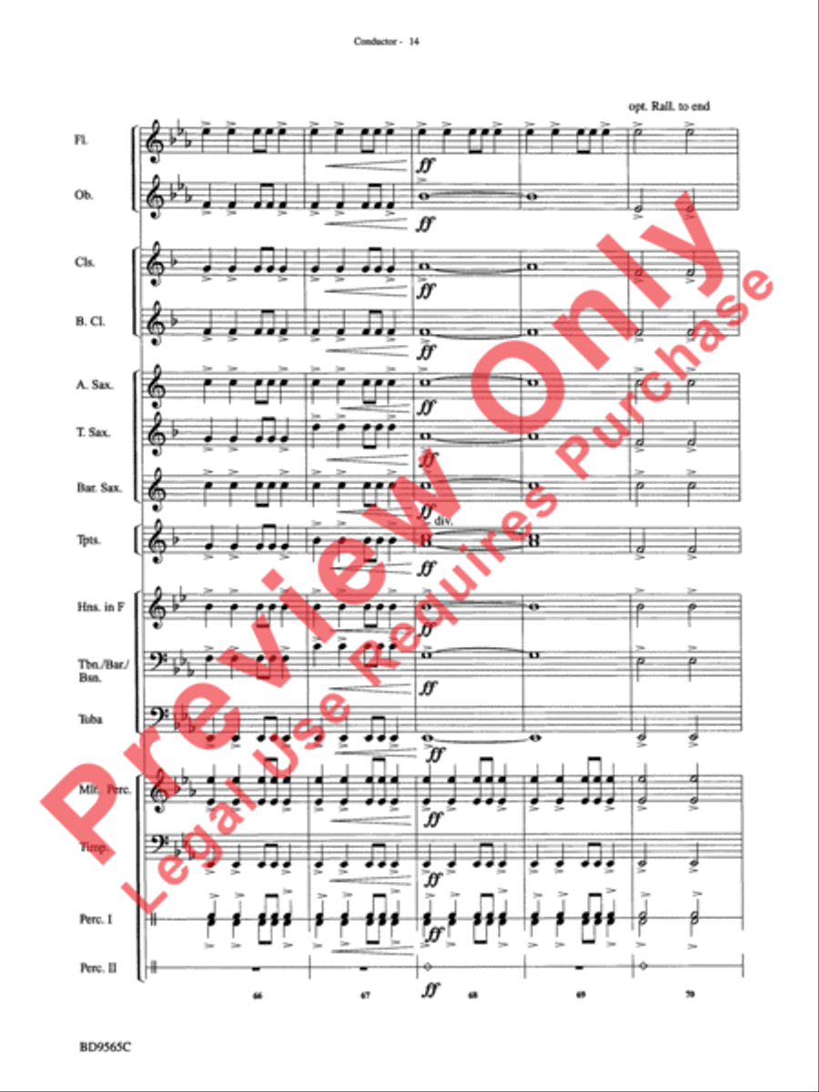Liturgical Fanfare Concert Band scores gallery preview page 17