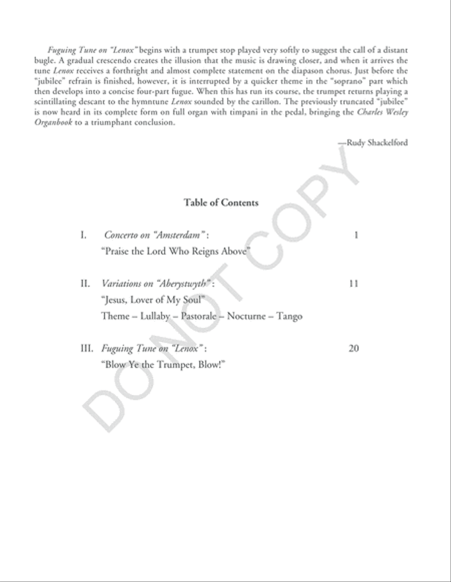 Charles Wesley Organbook Organ scores gallery preview page 6