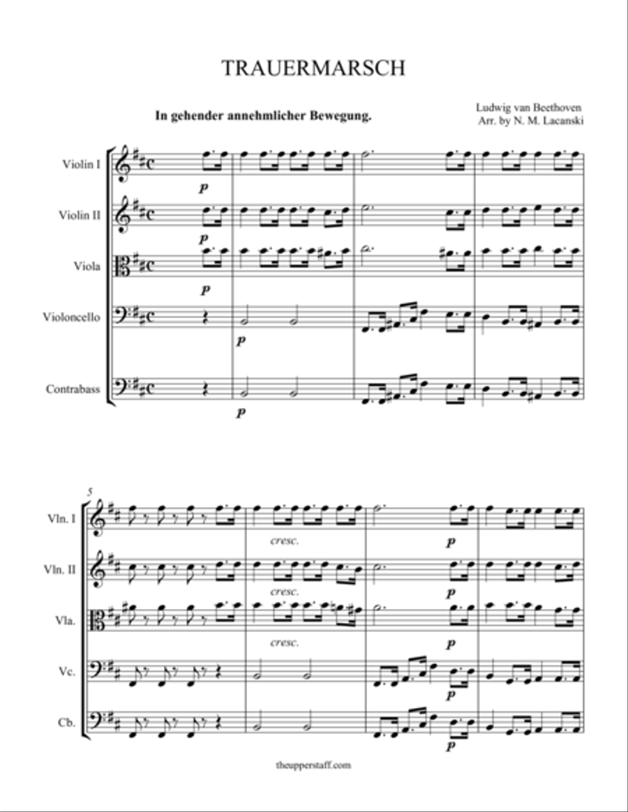 Trauermarsch Trauermarsch String Orchestra scores gallery preview page 1