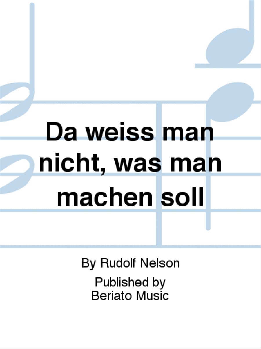 Da weiß man nicht, was man machen soll Voice Solo scores gallery preview page 1