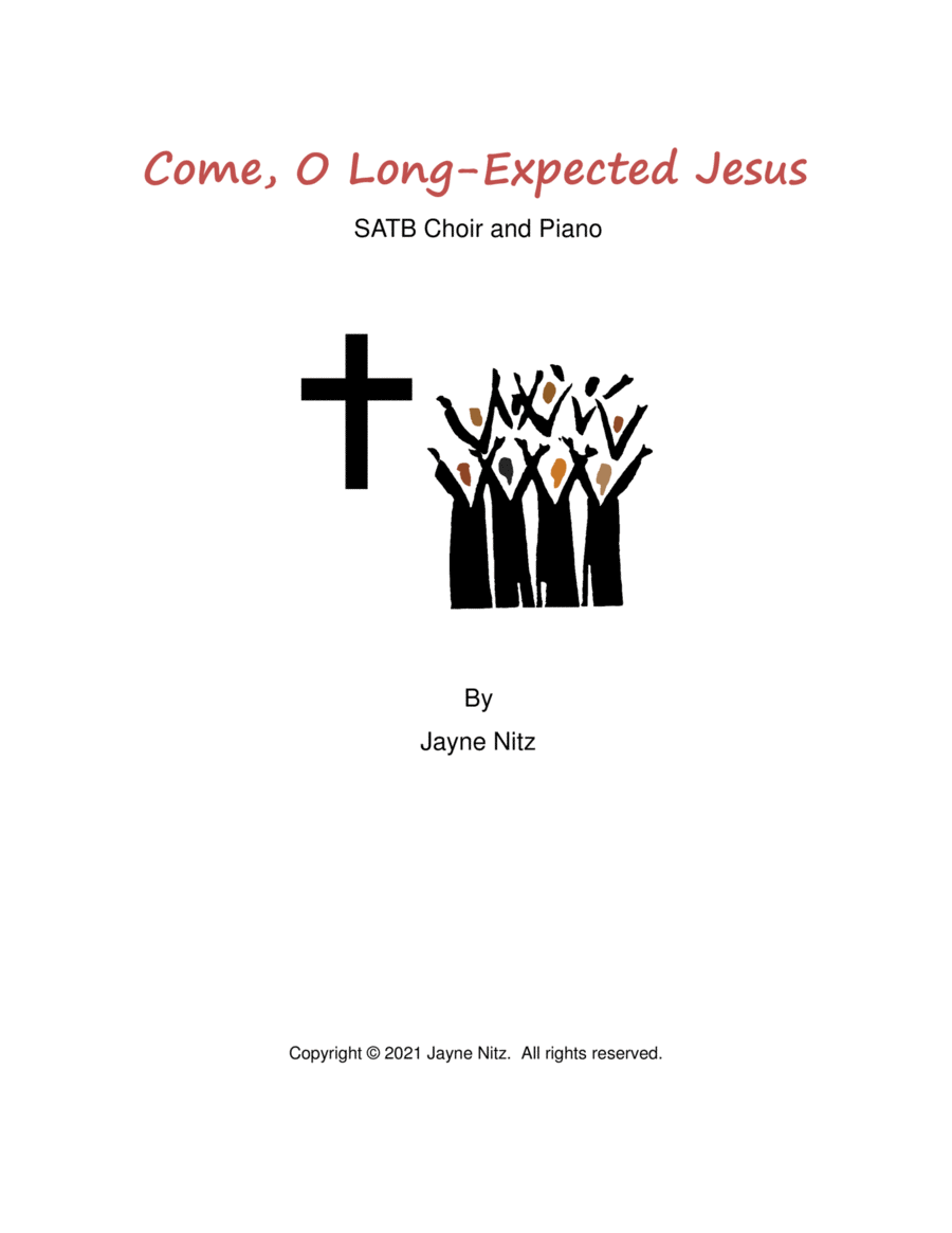 Come, O Long-Expected Jesus 4-Part scores gallery preview page 1