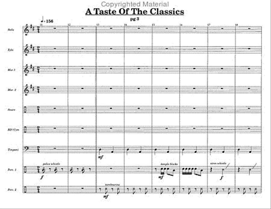 Taste Of The Classics, A Percussion Ensemble scores gallery preview page 3