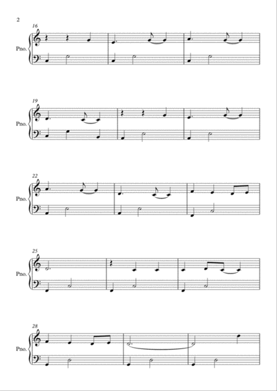 Before You Go Easy Piano scores gallery preview page 2