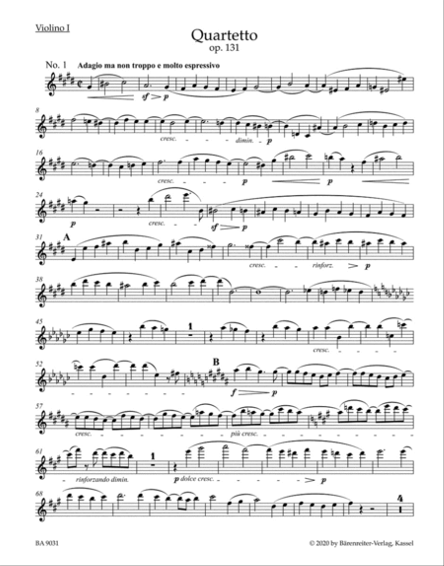 String Quartet in C-sharp minor, op. 131 String Quartet scores gallery preview page 2