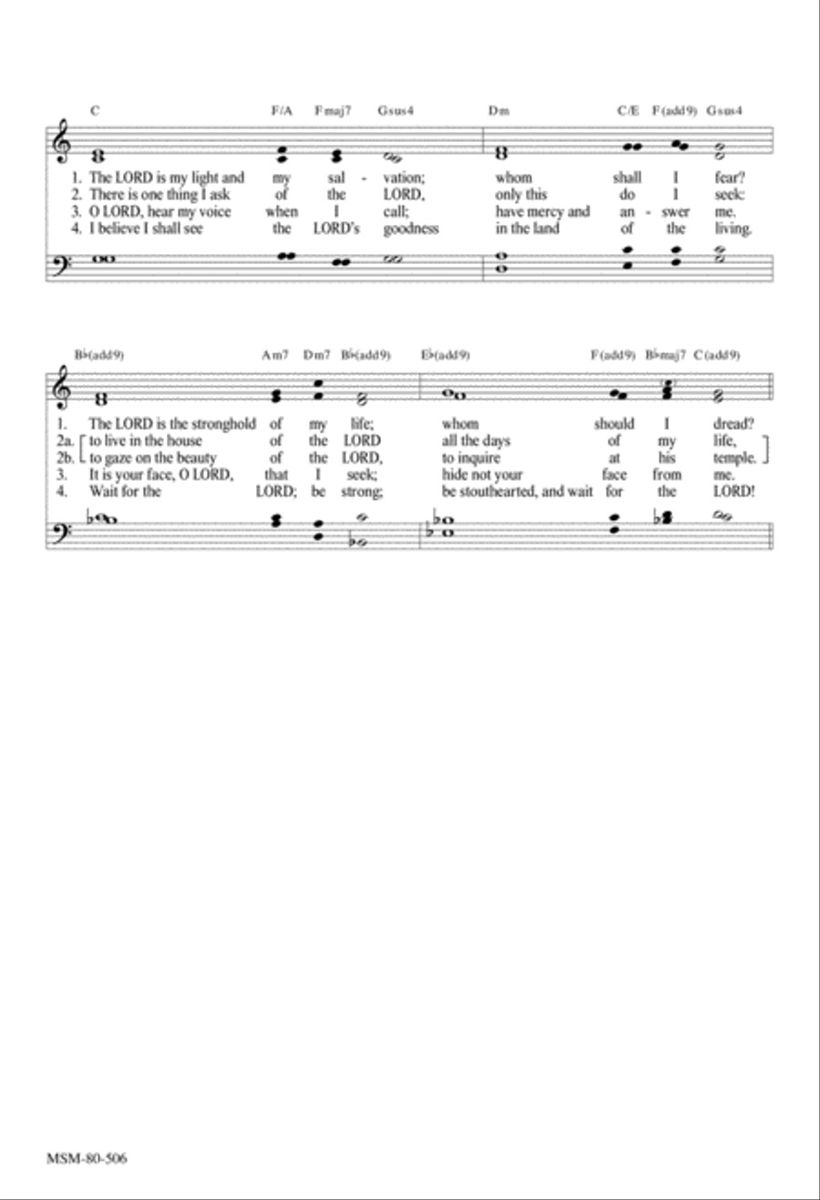 Psalm 27 Psalm 27 4-Part scores gallery preview page 2