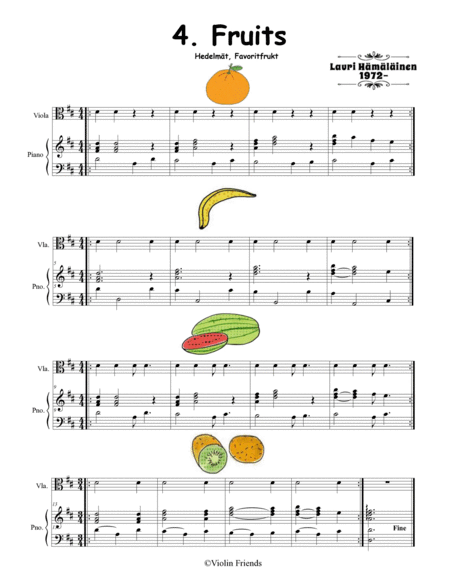 Piano Part for Violin Friends Violin Method Book 1. image number null