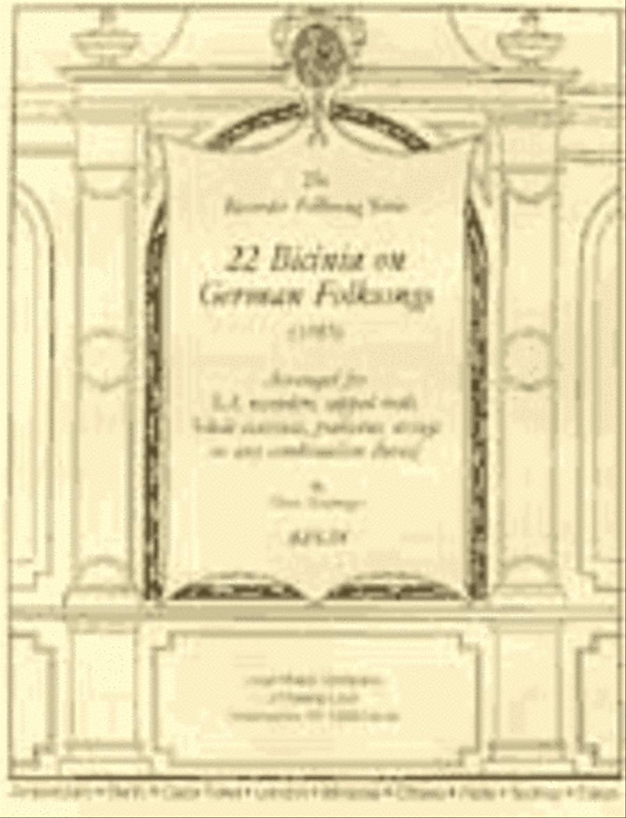 22 Bicinia on German Folksongs SA scores gallery preview page 1