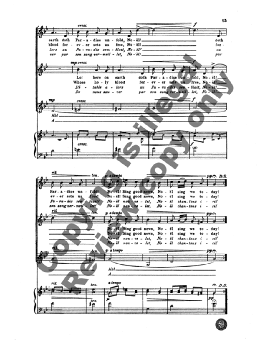 French Christmas Carols French Christmas Carols SSA scores gallery preview page 12