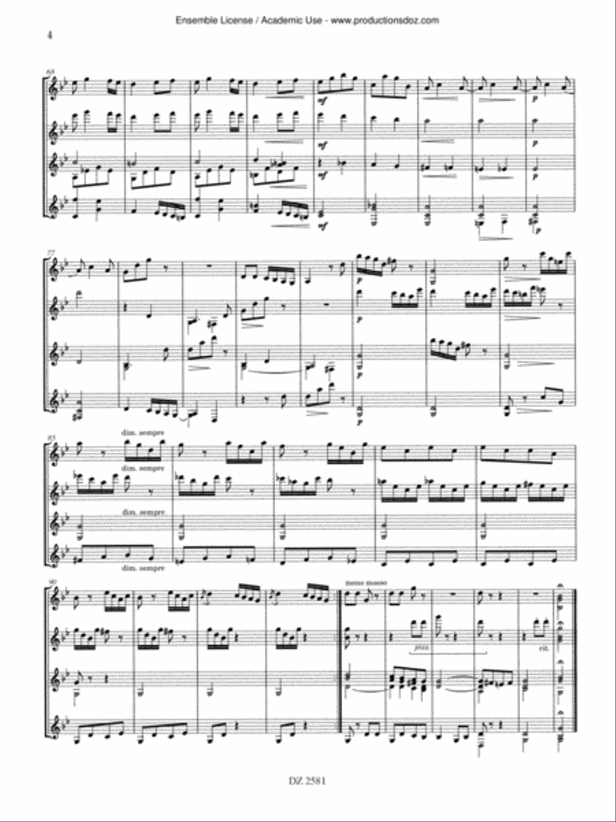 Five Bagatelles Guitar Ensemble scores gallery preview page 4