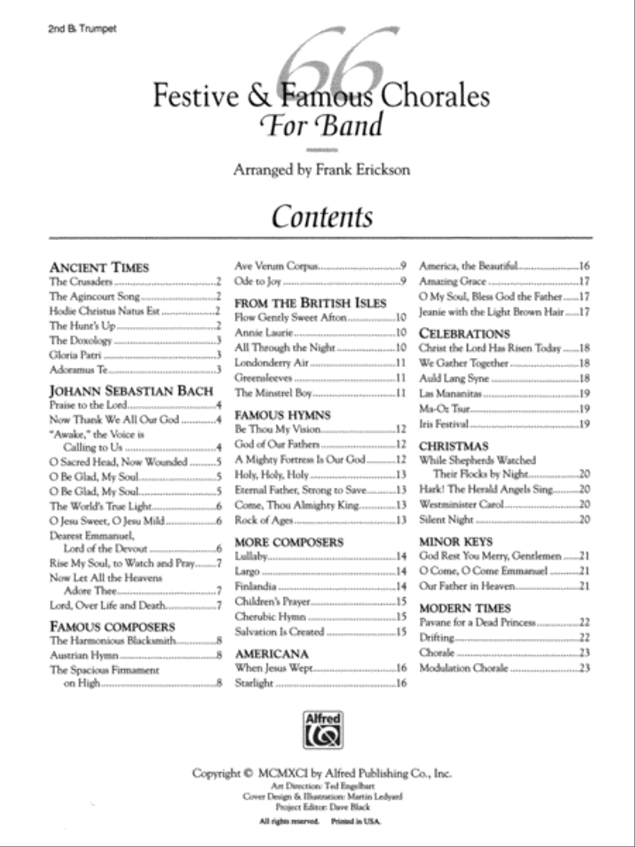 66 Festive & Famous Chorales for Band