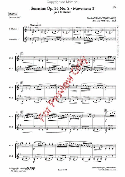 Sonatine Op 36 No. 2 - 3Rd Movement image number null