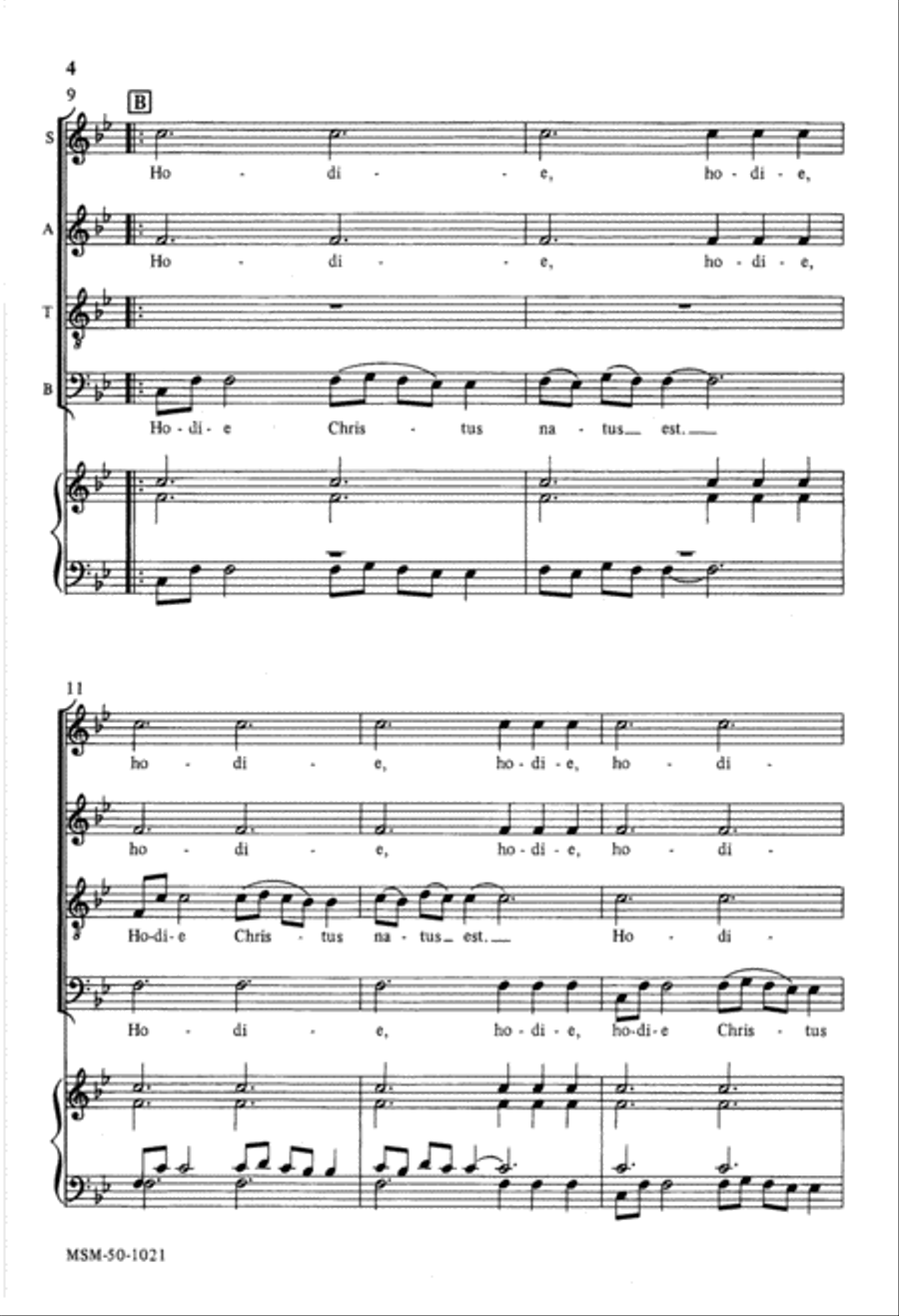 A Hodie Processional Divisi scores gallery preview page 2