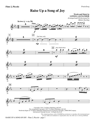 Raise Up A Song Of Joy - Flute 2 (Piccolo)