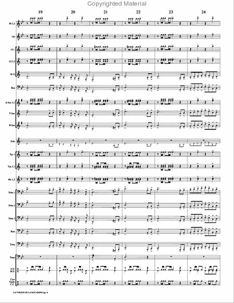 La Virgen de la Macarena La Virgen de la Macarena Concert Band scores gallery preview page 7