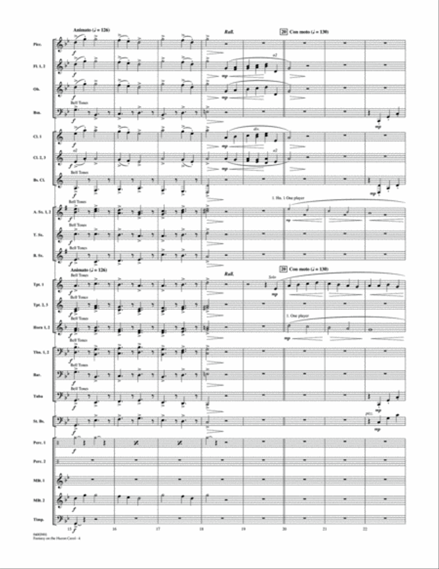 Fantasy on the Huron Carol - Conductor Score (Full Score) Concert Band scores gallery preview page 4