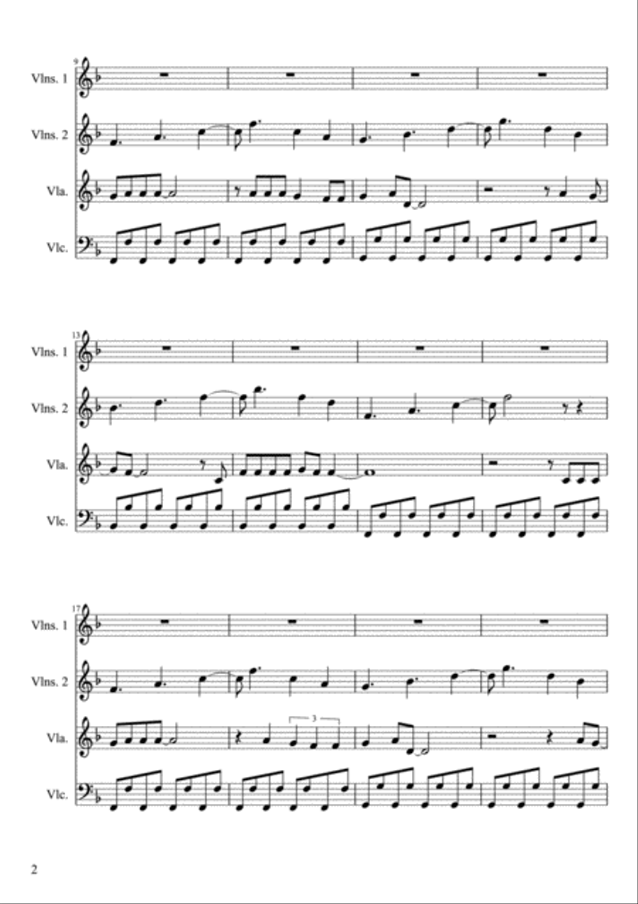 Marry You String Quartet scores gallery preview page 2