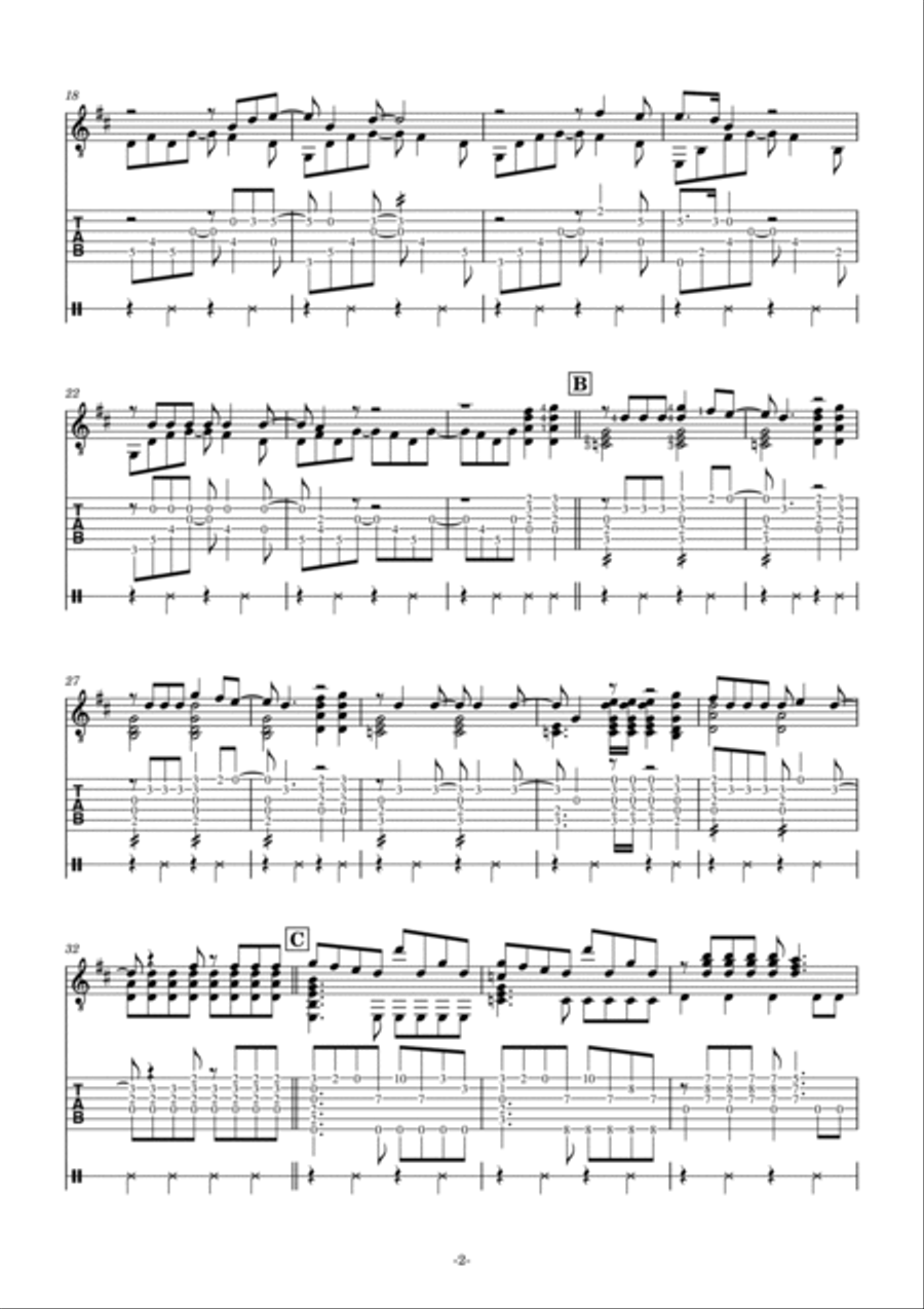 Hysteria Acoustic Guitar scores gallery preview page 2