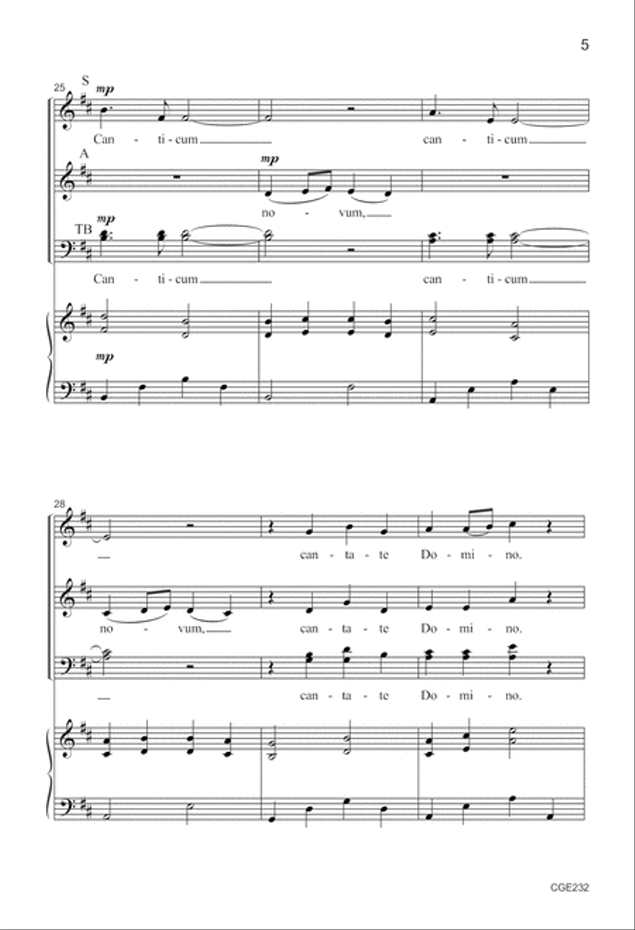 Antiphonal Cantate SATB 4-Part scores gallery preview page 5