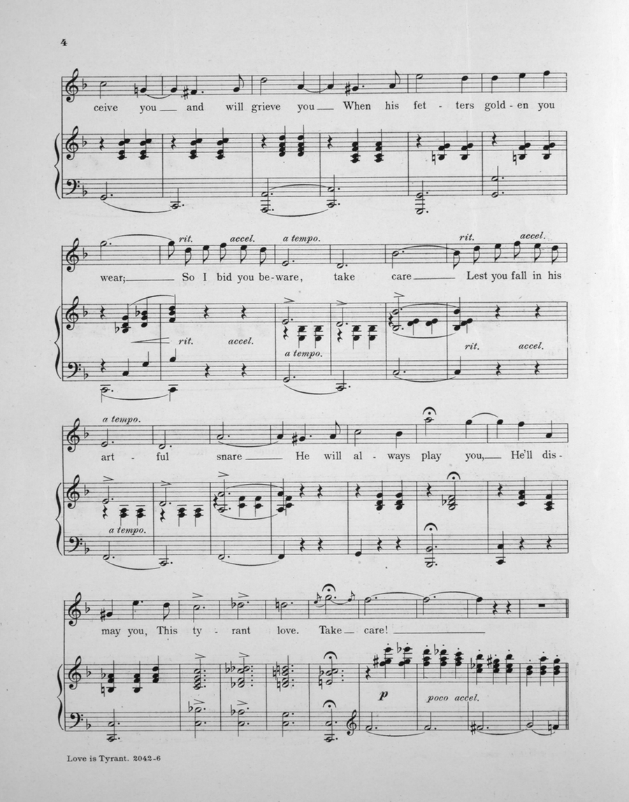 Love is Tyrant (So I Bid You Beware) by Victor Herbert Voice - Digital Sheet Music page 4