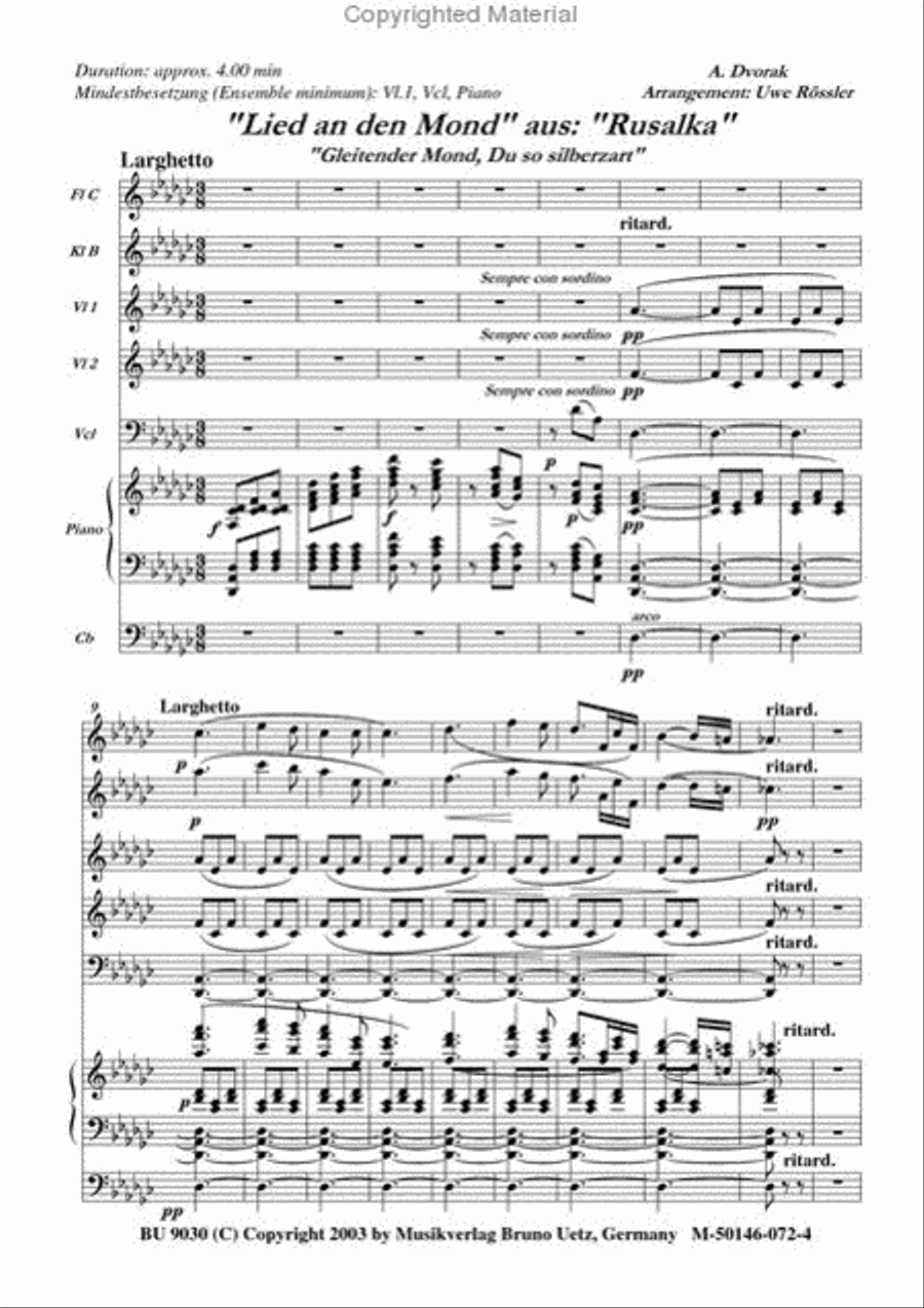 Gleitender Mond (Song To The Moon) Clarinet scores gallery preview page 2