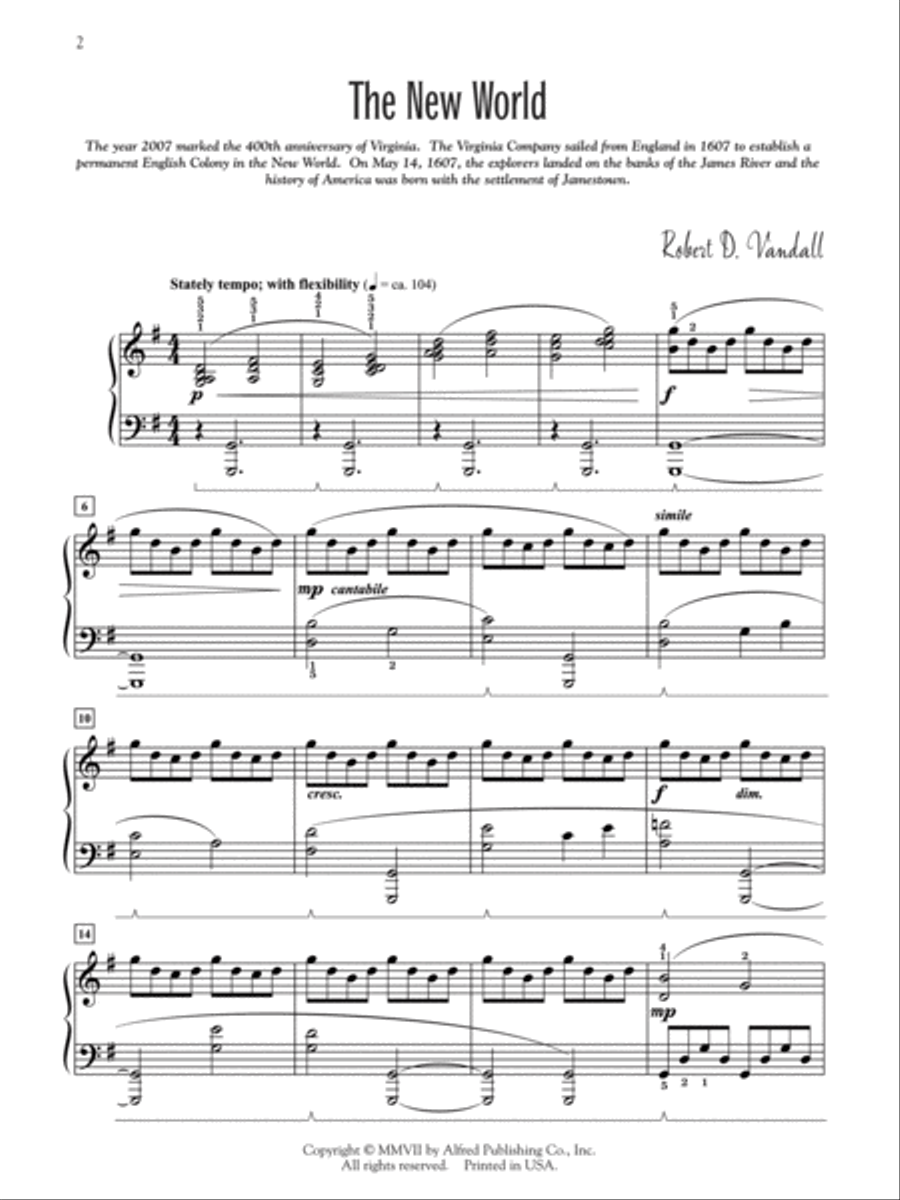 Historic Virginia Piano Solo scores gallery preview page 2