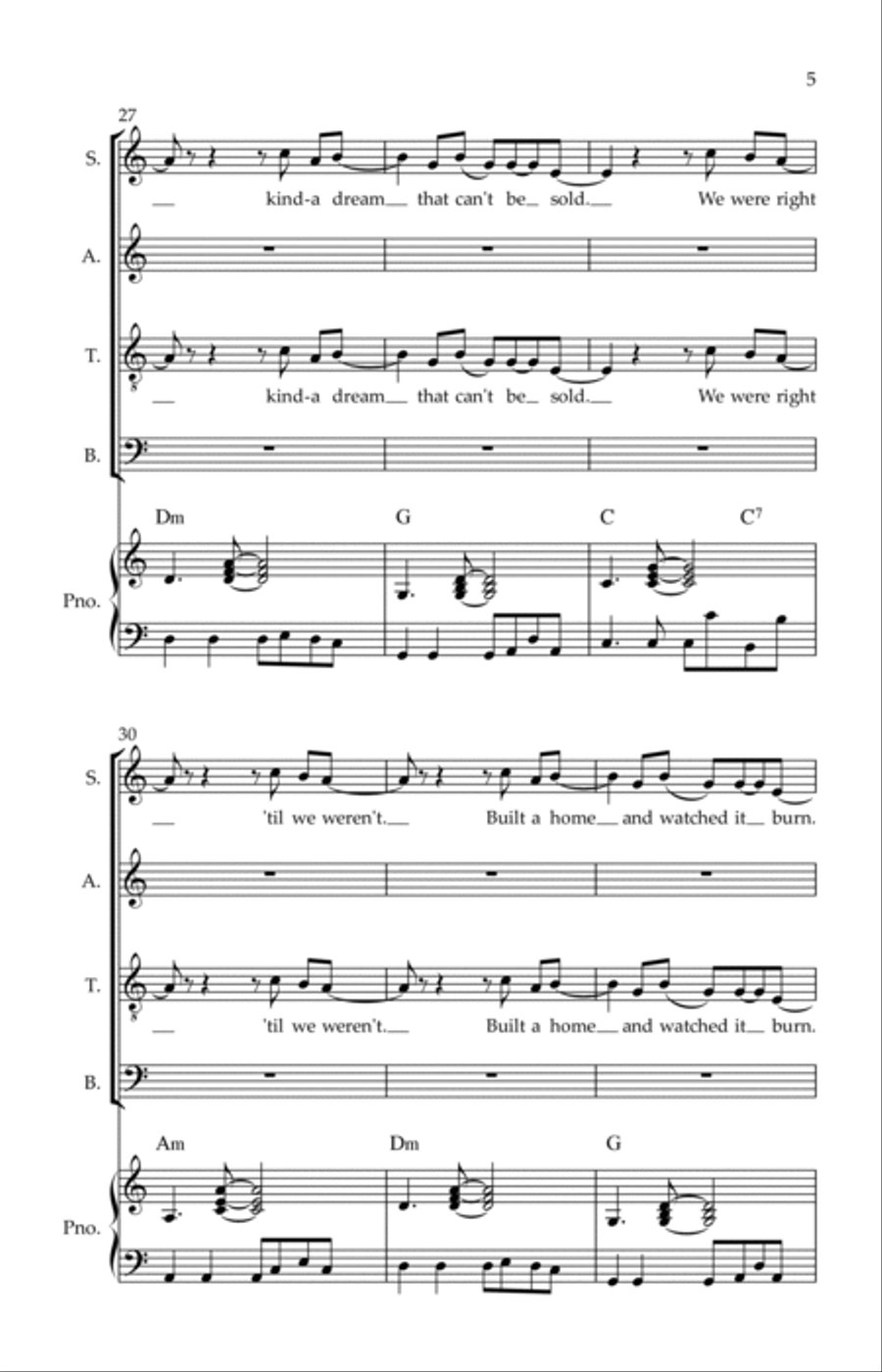 Flowers 4-Part scores gallery preview page 5