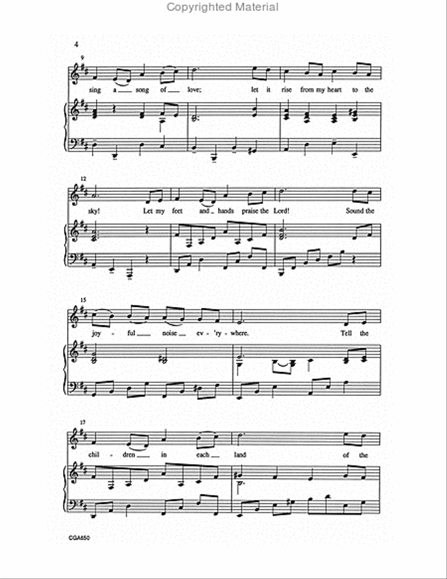 Let My Heart and Soul Praise the Lord Unison Choir scores gallery preview page 3