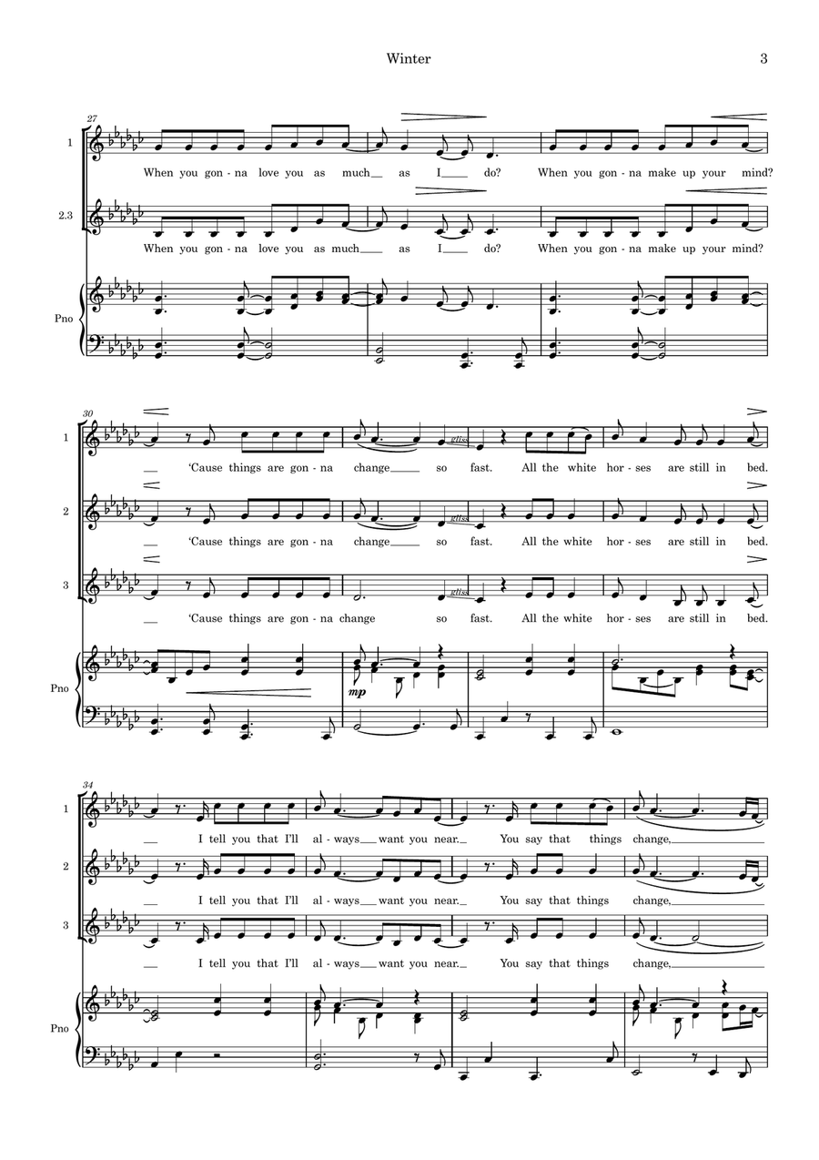 Winter (arr. Fiona Lander) SSA scores gallery preview page 3