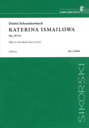 Book cover for Katerina Ismailowa Op. 29/114 -oper In 4 Akten. Libretto-