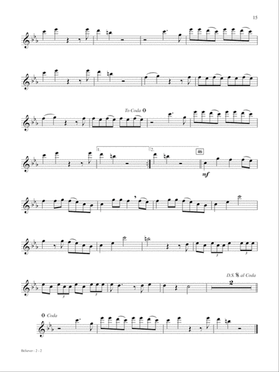 Pop & Country Instrumental Solos Flute Flute Solo scores gallery preview page 16
