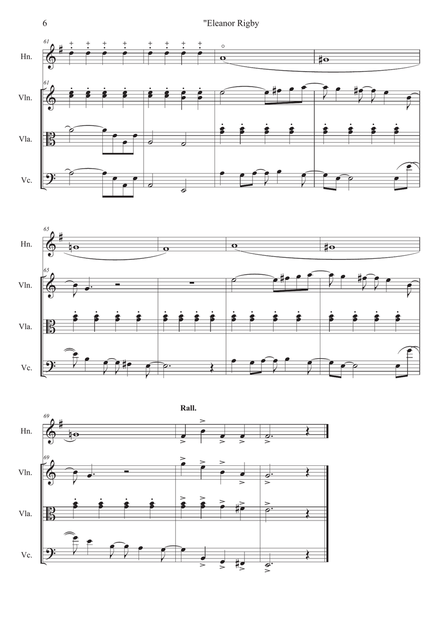 Eleanor Rigby Horn scores gallery preview page 6
