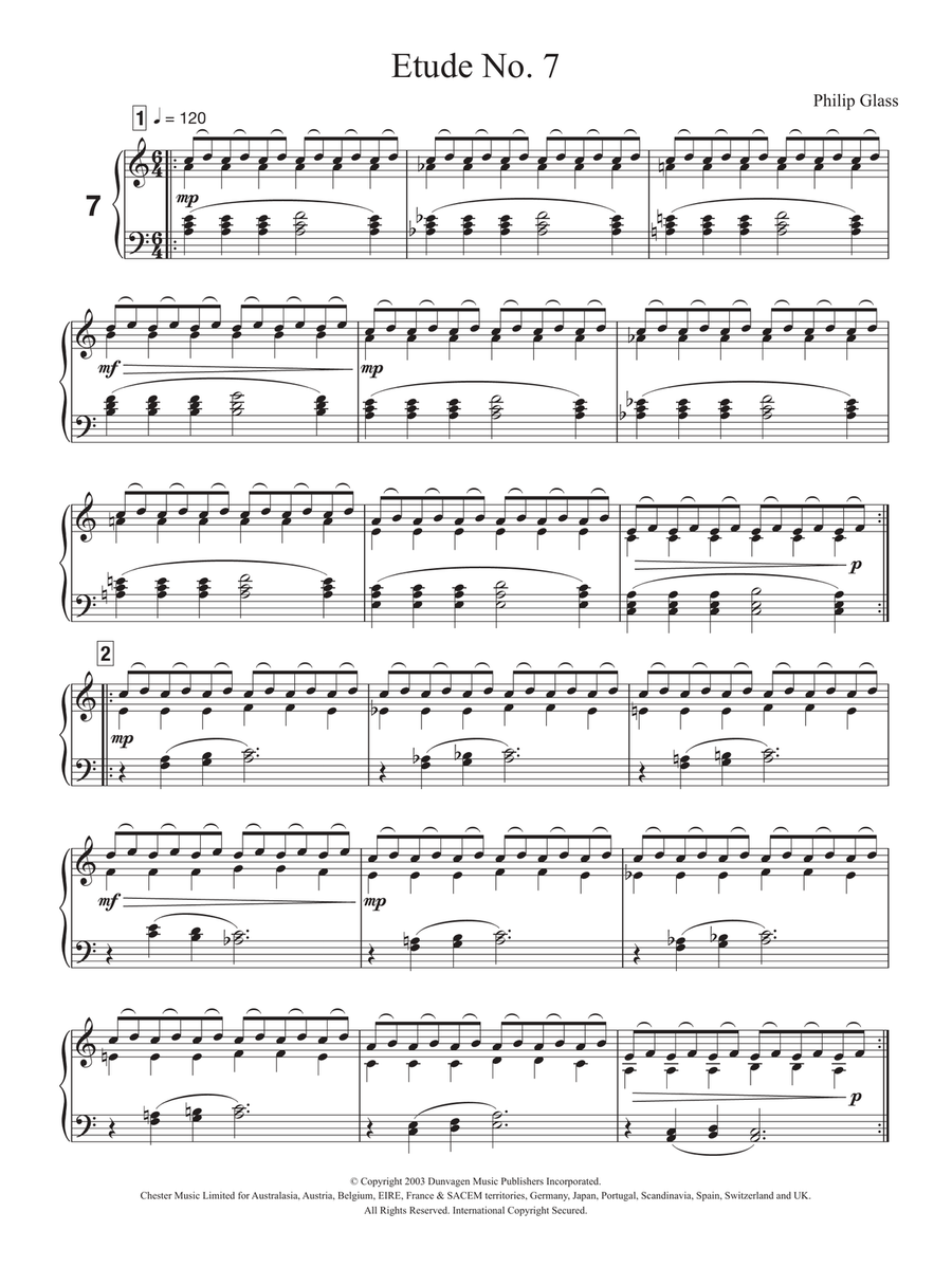 Etude No. 7 Piano Method scores gallery preview page 1