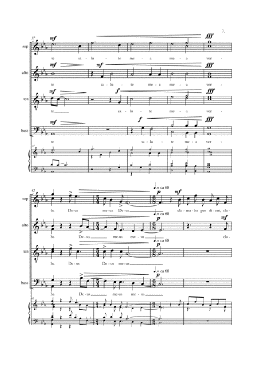 Deus Meus (Ps. 22) satb div. Divisi scores gallery preview page 5