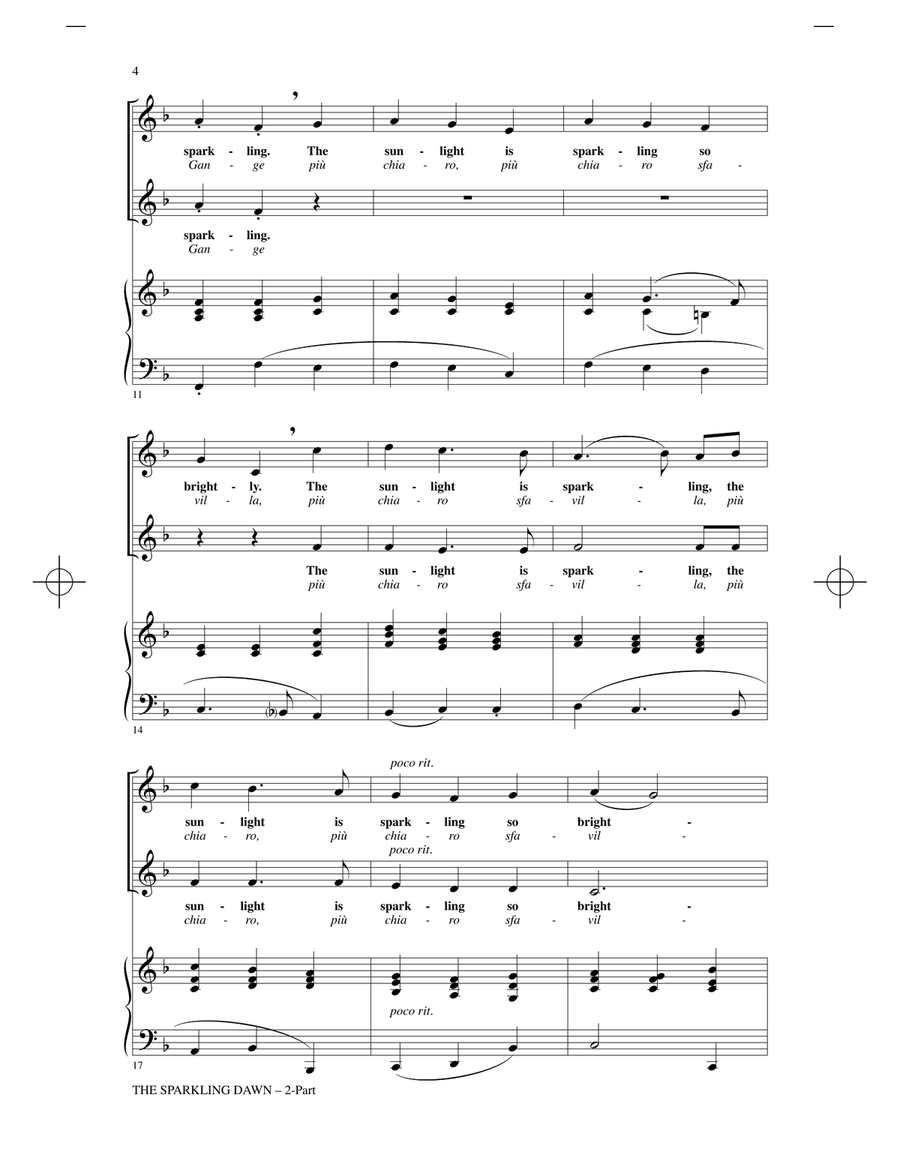 The Sparkling Dawn (Gia Il Sole Dal Gange) 2-Part scores gallery preview page 2
