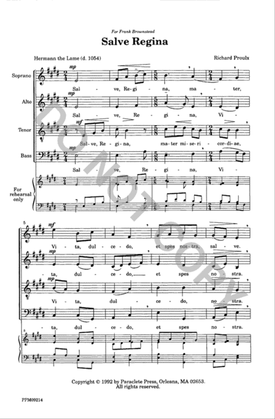 Salve Regina 4-Part scores gallery preview page 2