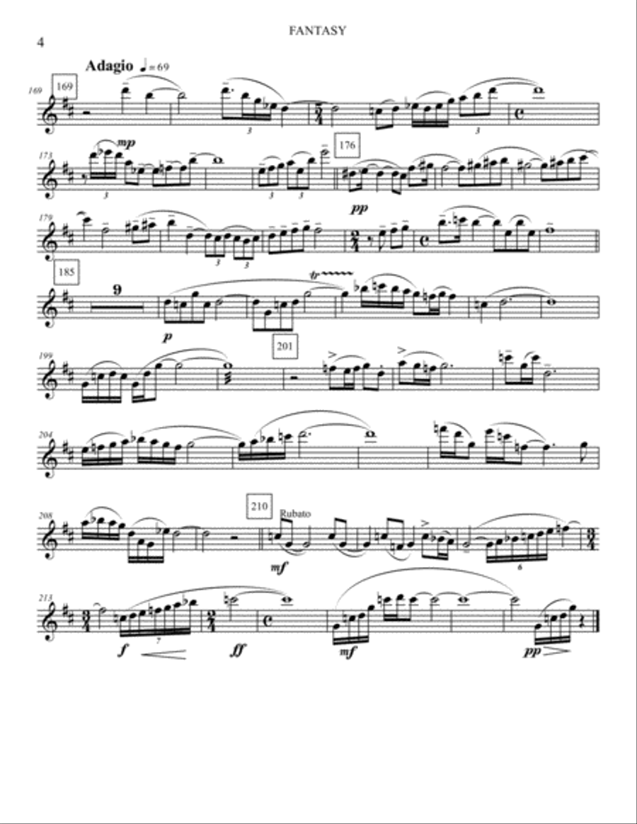 FANTASY FOR CLARINET PIANO Clarinet Solo scores gallery preview page 5