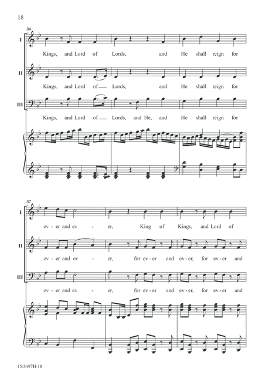 Hallelujah! 3-Part scores gallery preview page 18