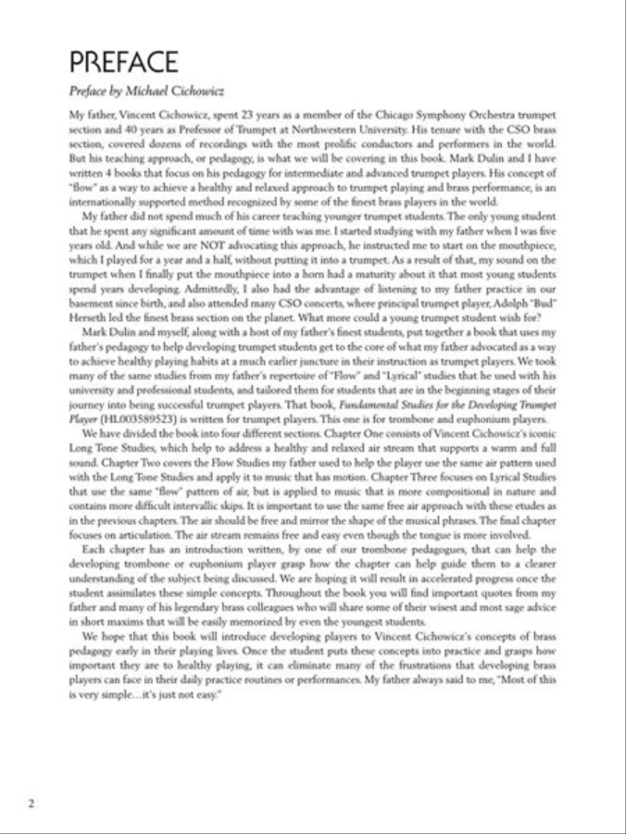 Vincent Cichowicz - Fundamental Studies for the Developing Trombone Player Euphonium scores gallery preview page 5
