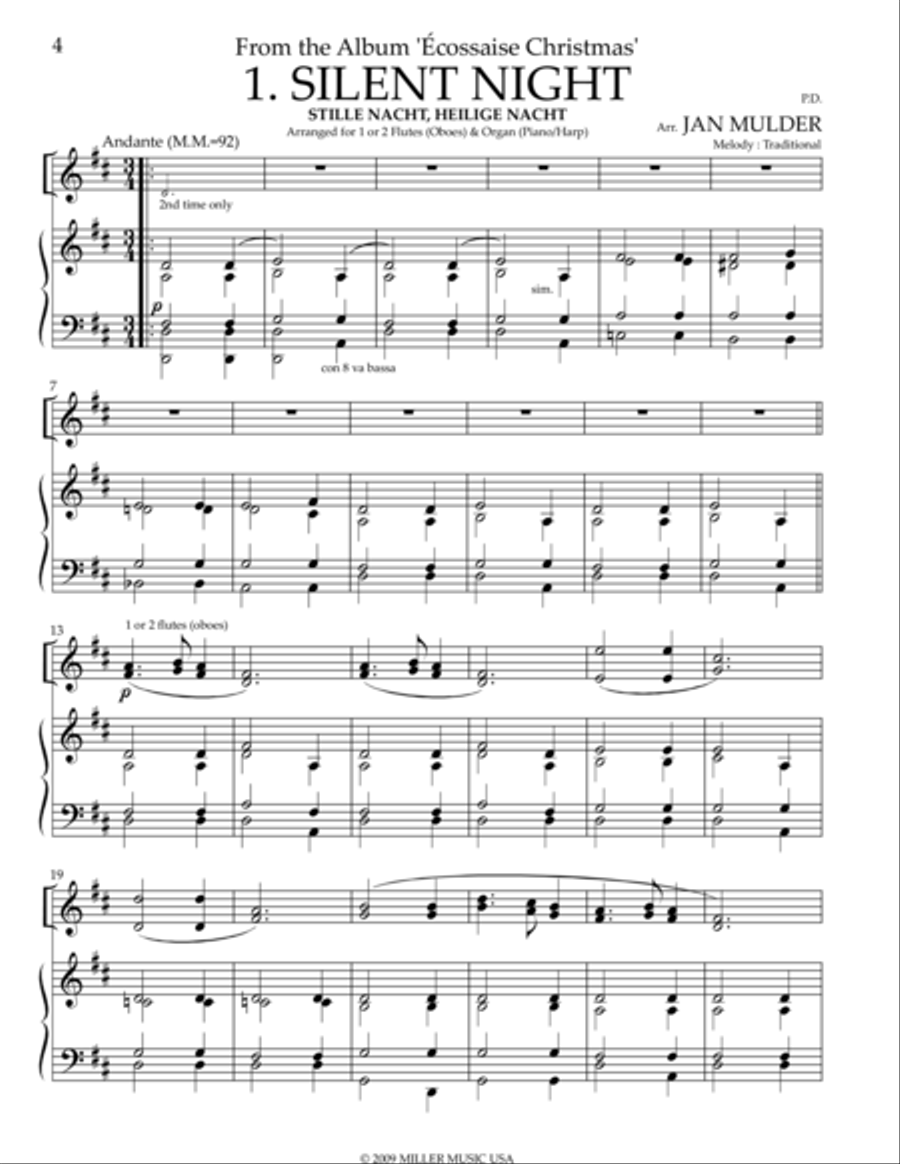 Stille Nacht Flute scores gallery preview page 1
