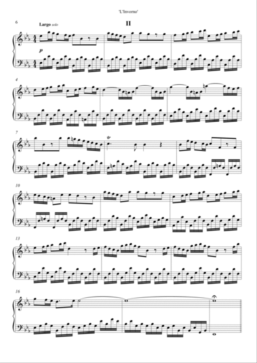 L'Inverno Piano Solo scores gallery preview page 6