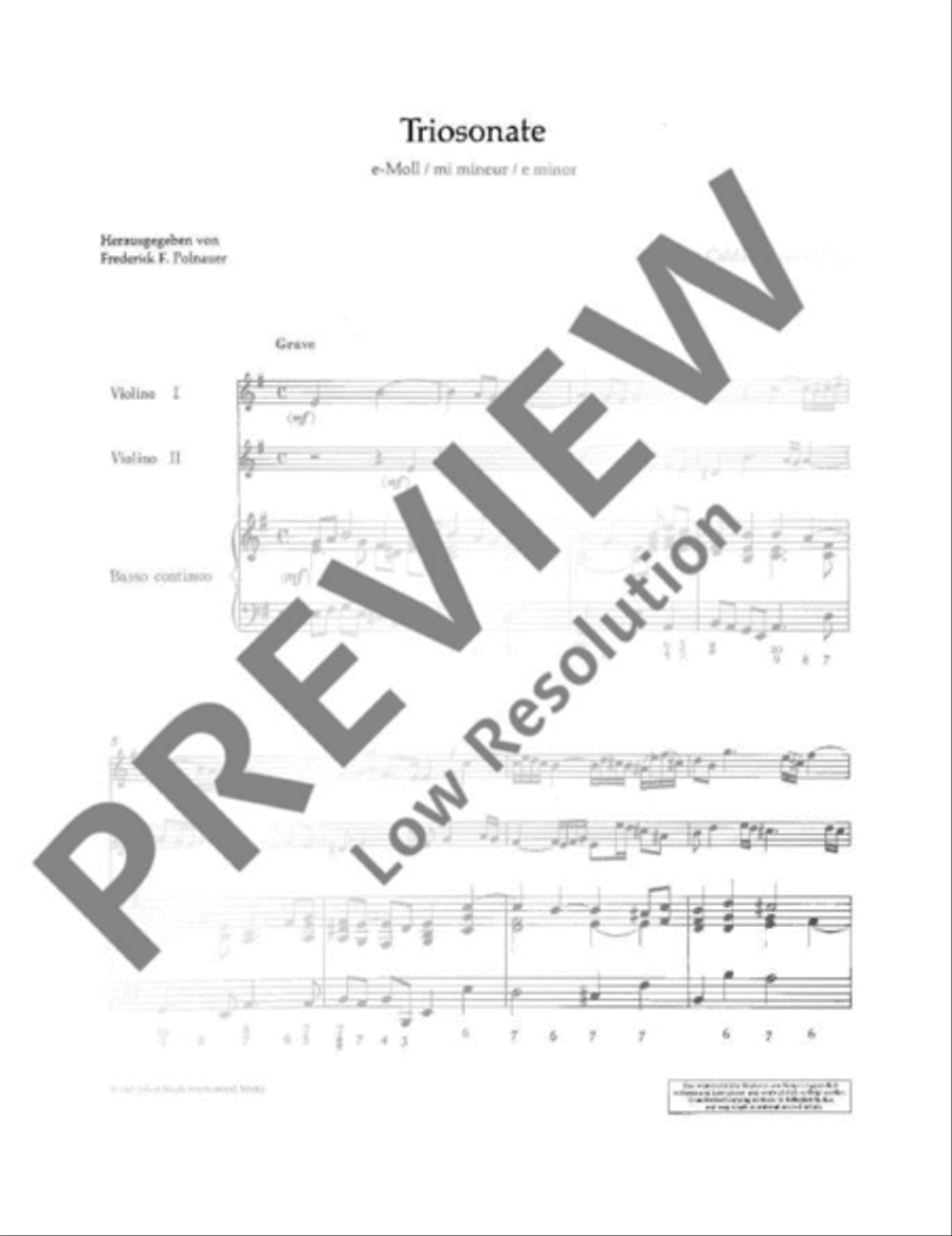 Triosonata E Minor Cello scores gallery preview page 5
