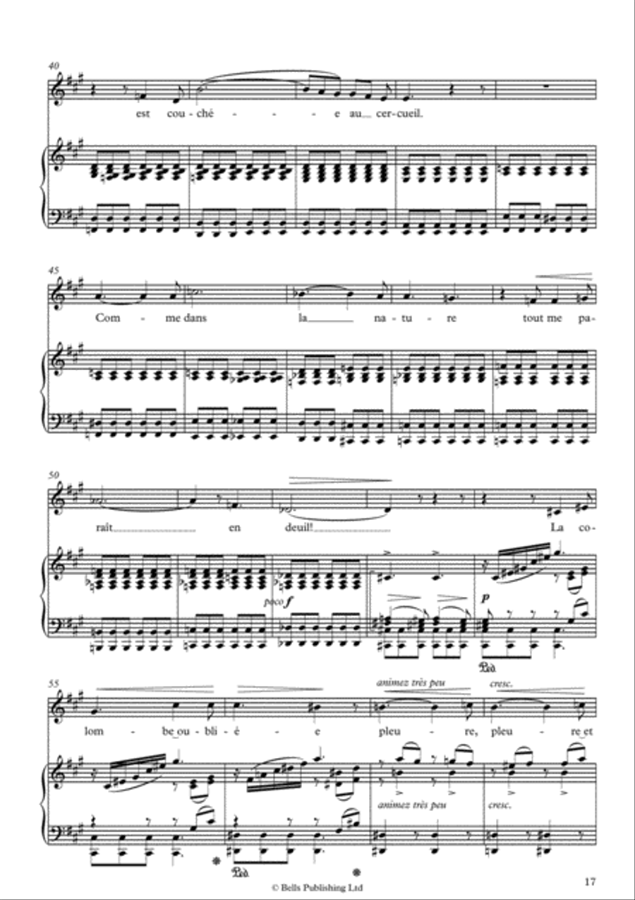 Sur les lagunes (Lamento), Op. 7 No. 3 (E minor) Voice Solo scores gallery preview page 3