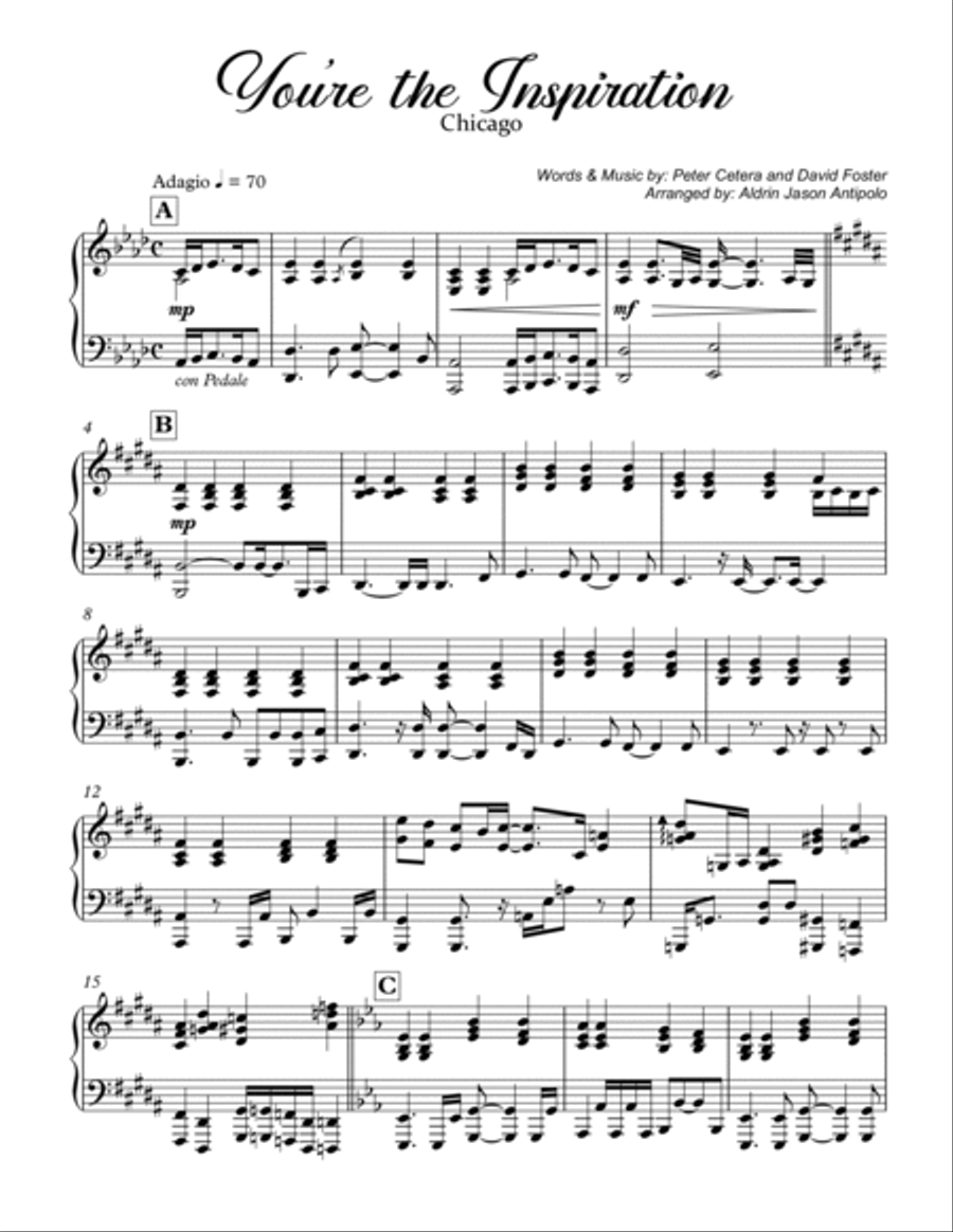 You're The Inspiration Voice scores gallery preview page 2