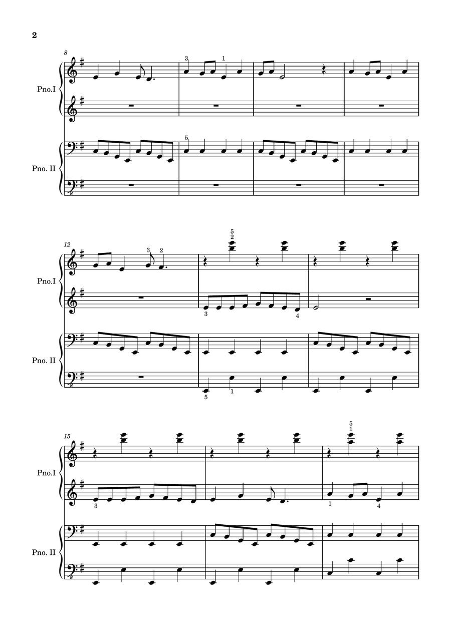 Teeth 1 Piano, 4-Hands scores gallery preview page 3