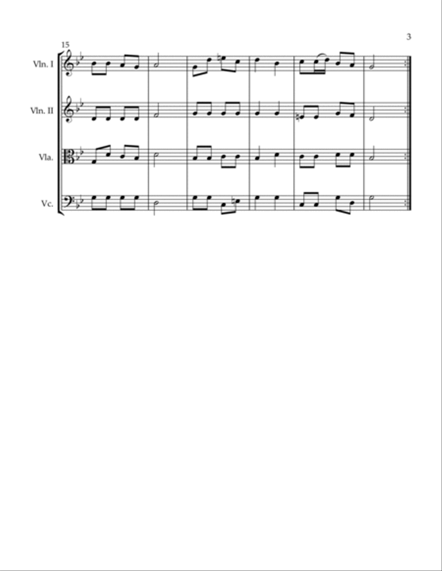 Sing We Now of Christmas Sing We Now of Christmas String Quartet scores gallery preview page 3
