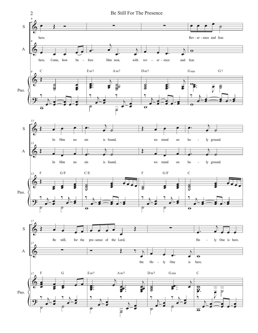 Be Still For The Presence Alto Voice scores gallery preview page 2