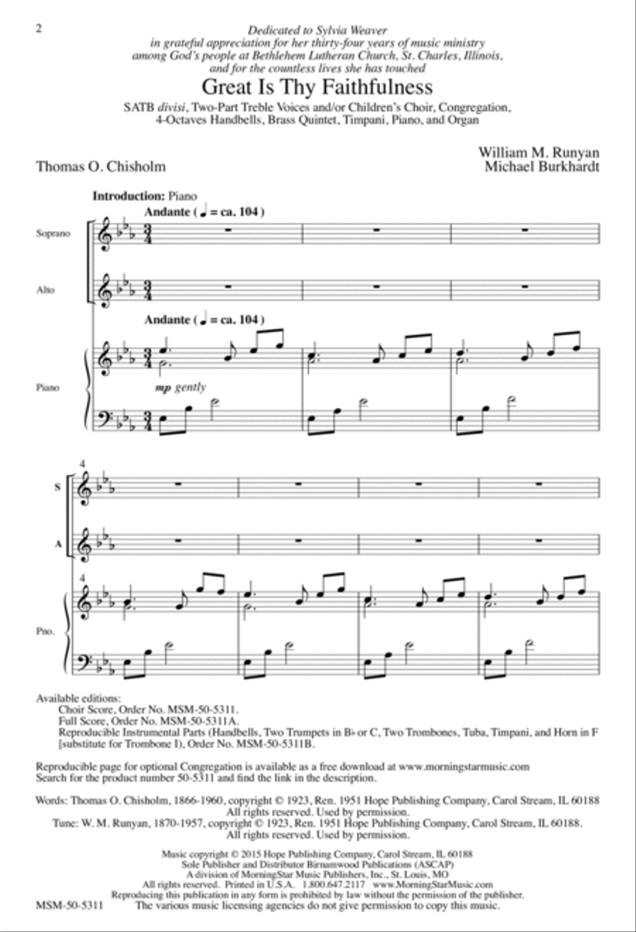 Great Is Thy Faithfulness Divisi scores gallery preview page 2